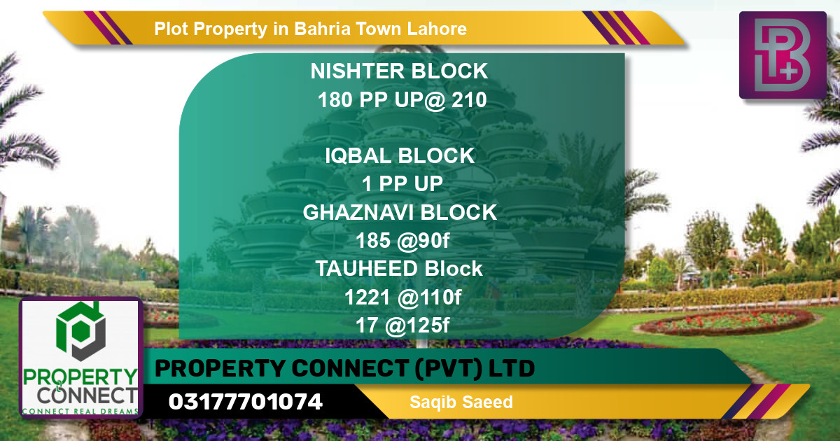 Residential Plot for Sale in Bahria Town, Lahore - (BP-47926)