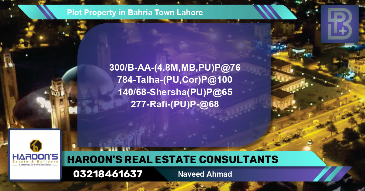 Residential Plot for Sale in Bahria Town, Lahore - (BP-47968)