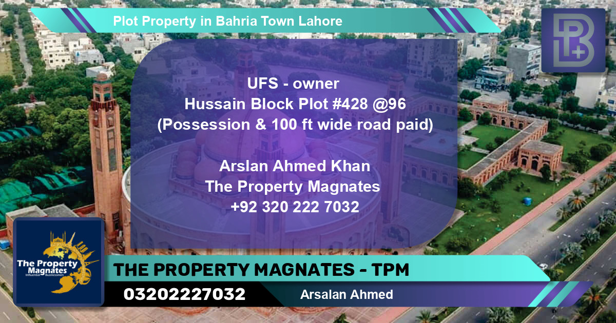 Residential Plot for Sale in Bahria Town, Lahore - (BP-47969)