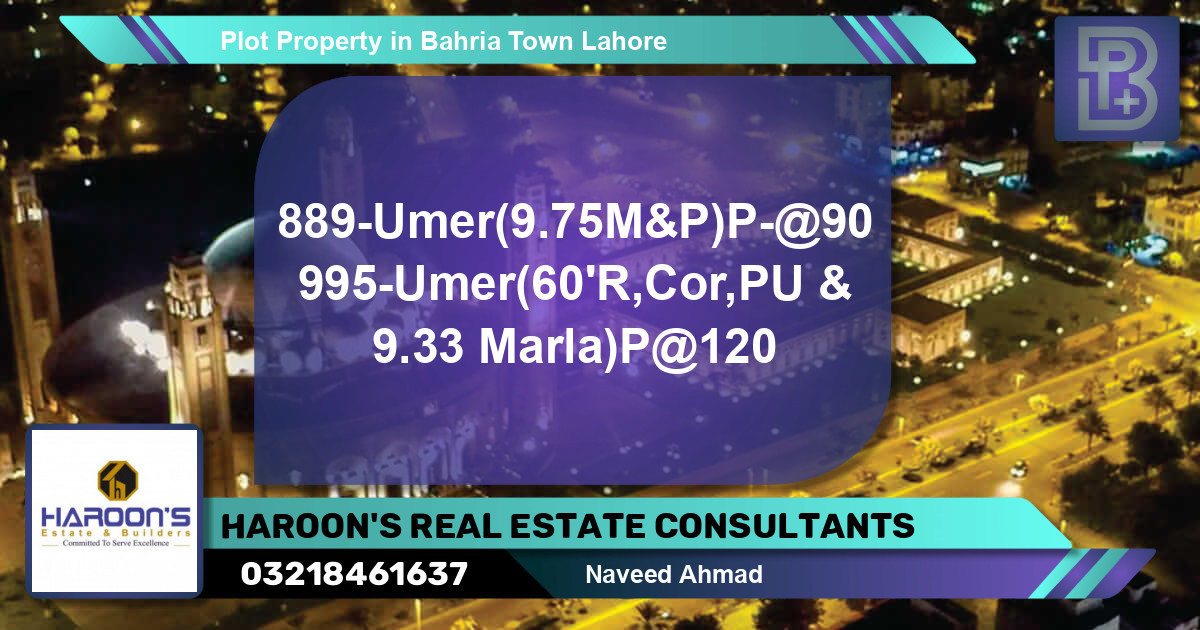 Residential Plot for Sale in Bahria Town, Lahore - (BP-47970)