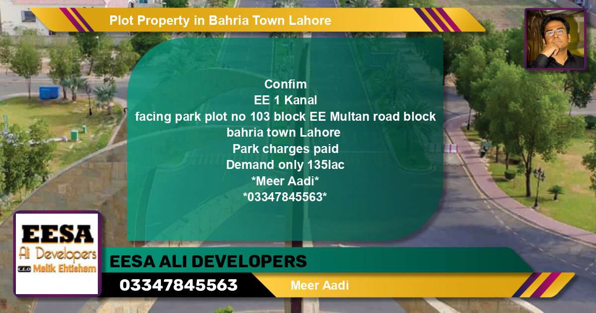 Residential Plot for Sale in Bahria Town, Lahore - (BP-47987)