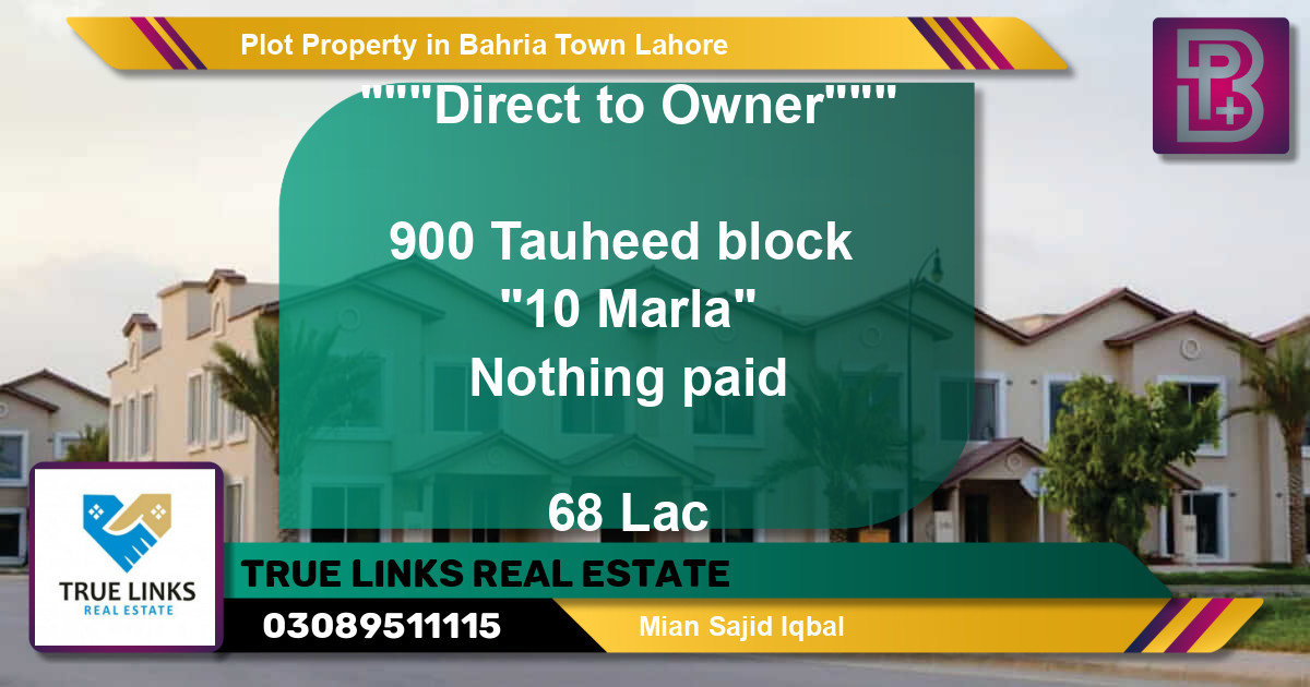 Residential Plot for Sale in Bahria Town, Lahore - (BP-48004)