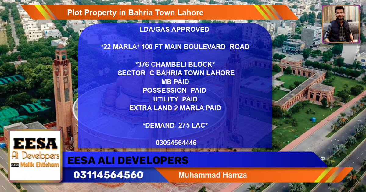 Residential Plot for Sale in Bahria Town, Lahore - (BP-48063)