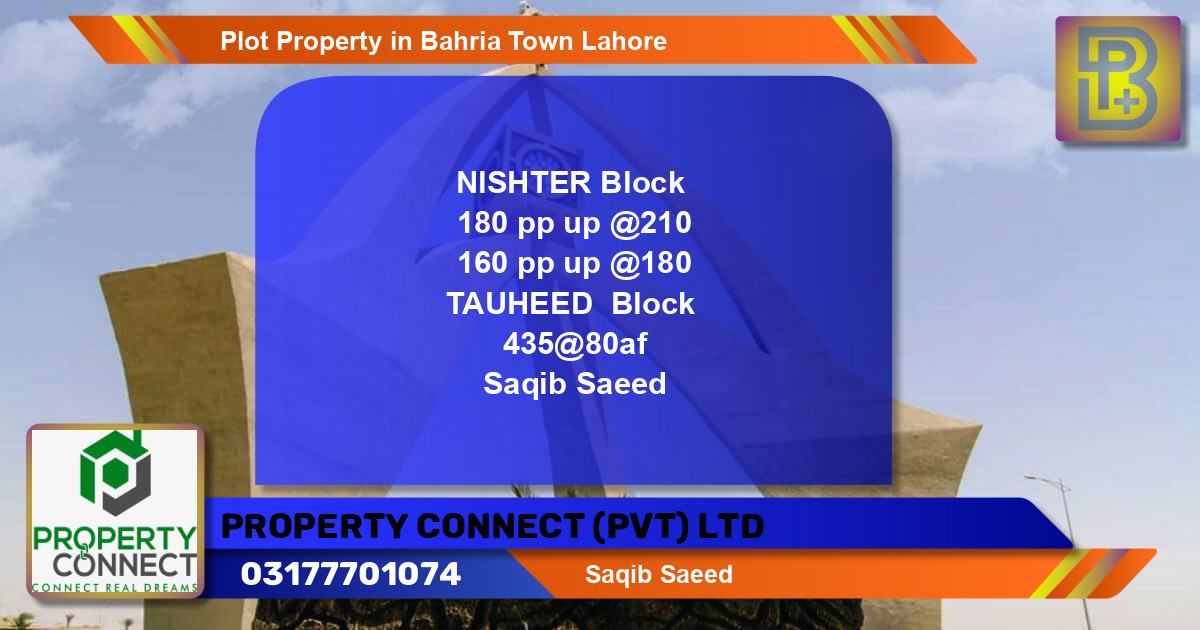 Residential Plot for Sale in Bahria Town, Lahore - (BP-48076)