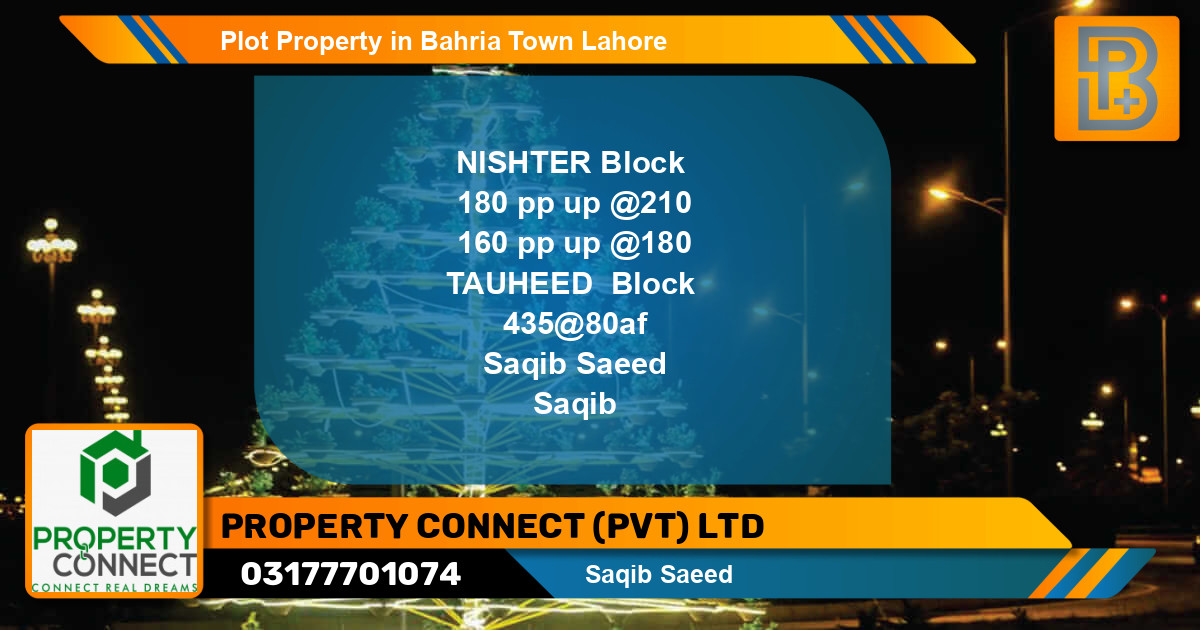 Residential Plot for Sale in Bahria Town, Lahore - (BP-48078)
