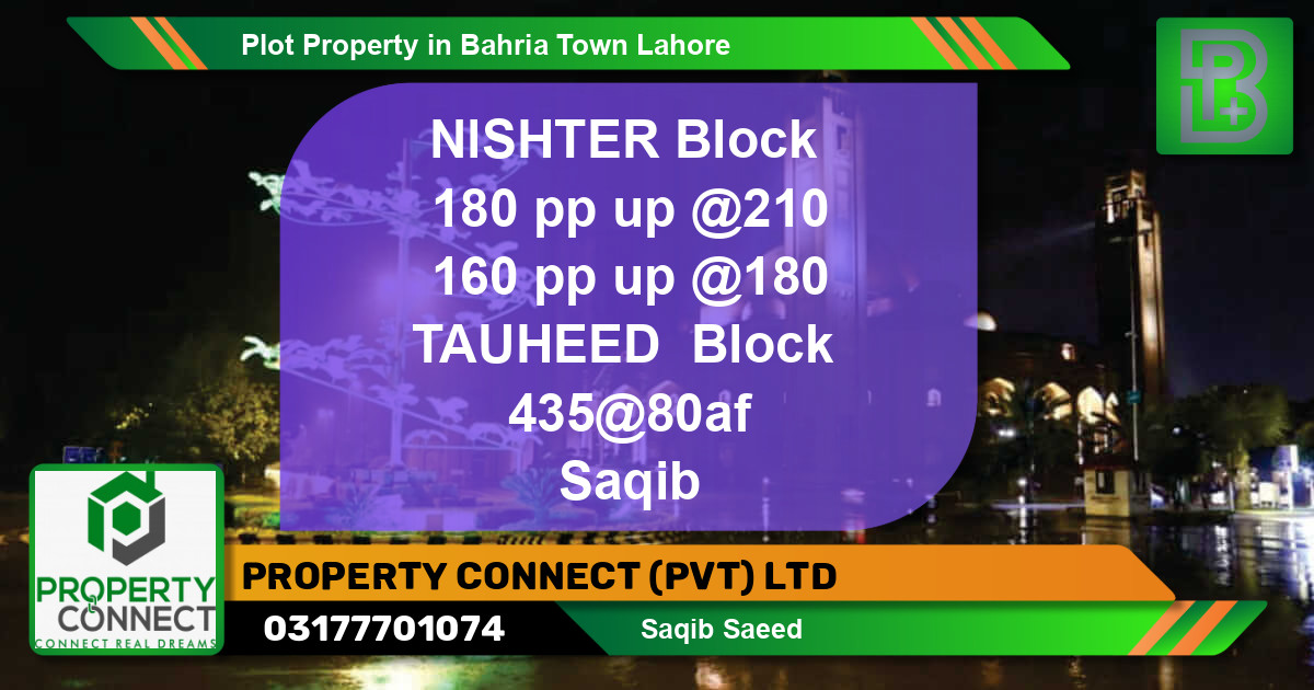 Residential Plot for Sale in Bahria Town, Lahore - (BP-48080)