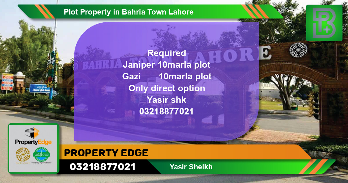 Residential Plot for Sale in Bahria Town, Lahore - (BP-48083)