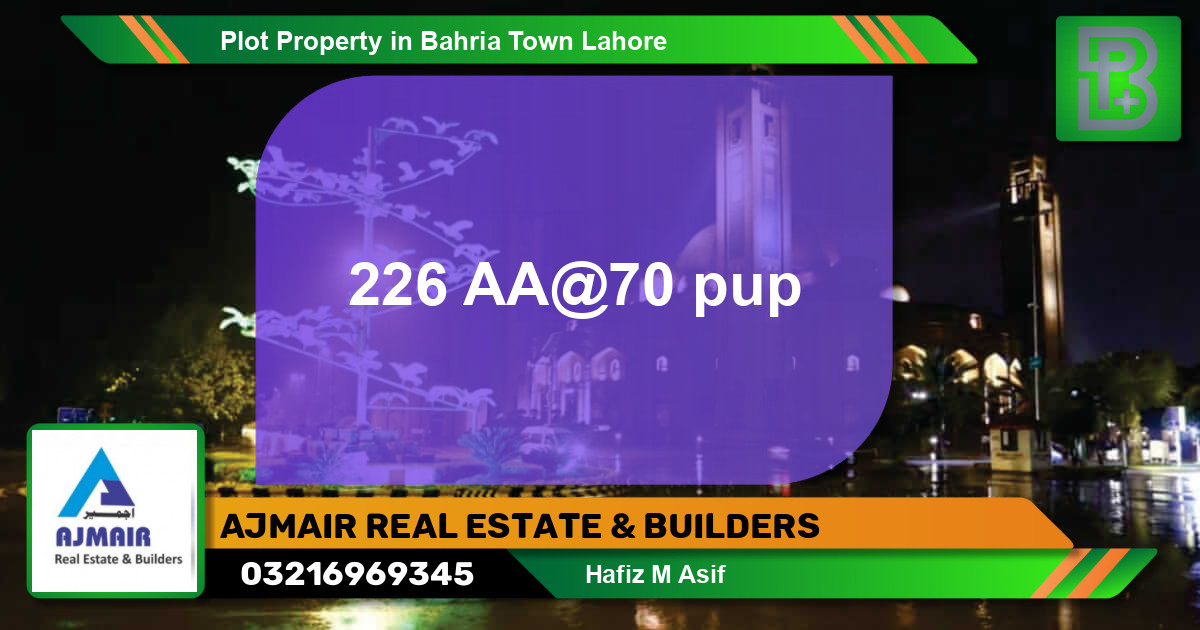 Residential Plot for Sale in Bahria Town, Lahore - (BP-48114)