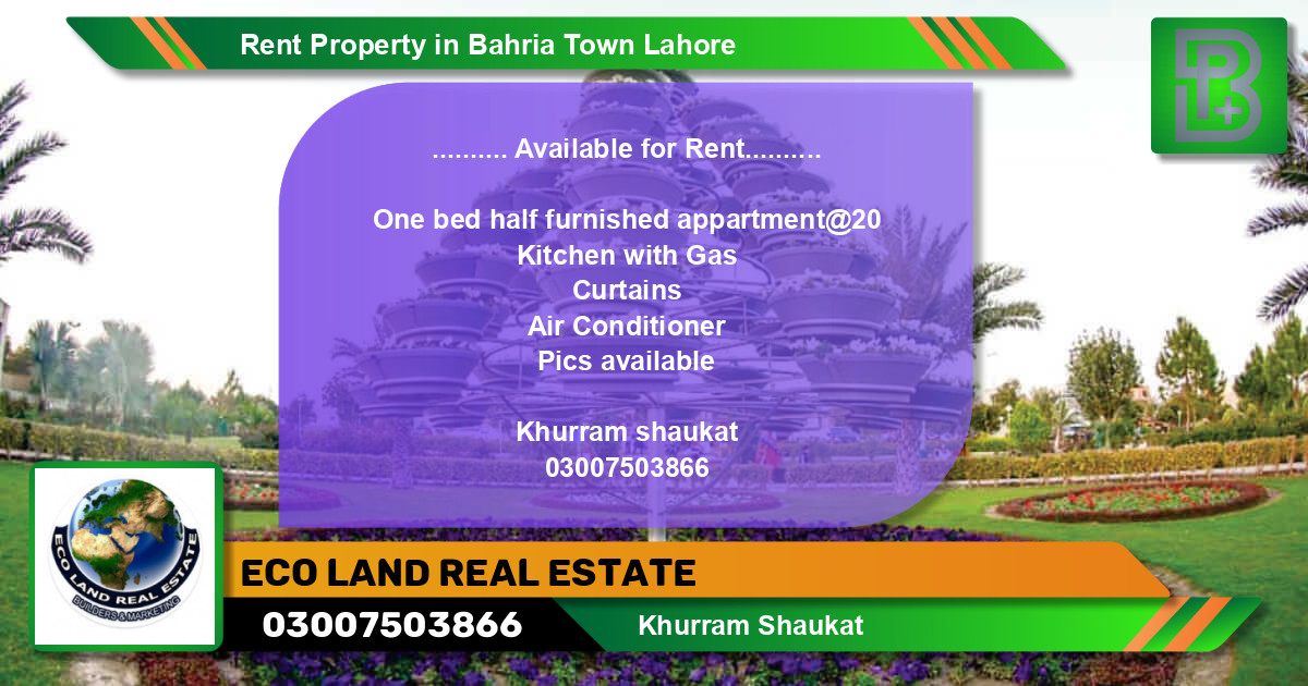 Residential Property for Rent in Bahria Town, Lahore - (BP-48120)