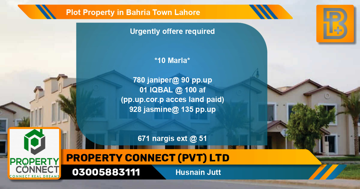 Residential Plot for Sale in Bahria Town, Lahore - (BP-48151)