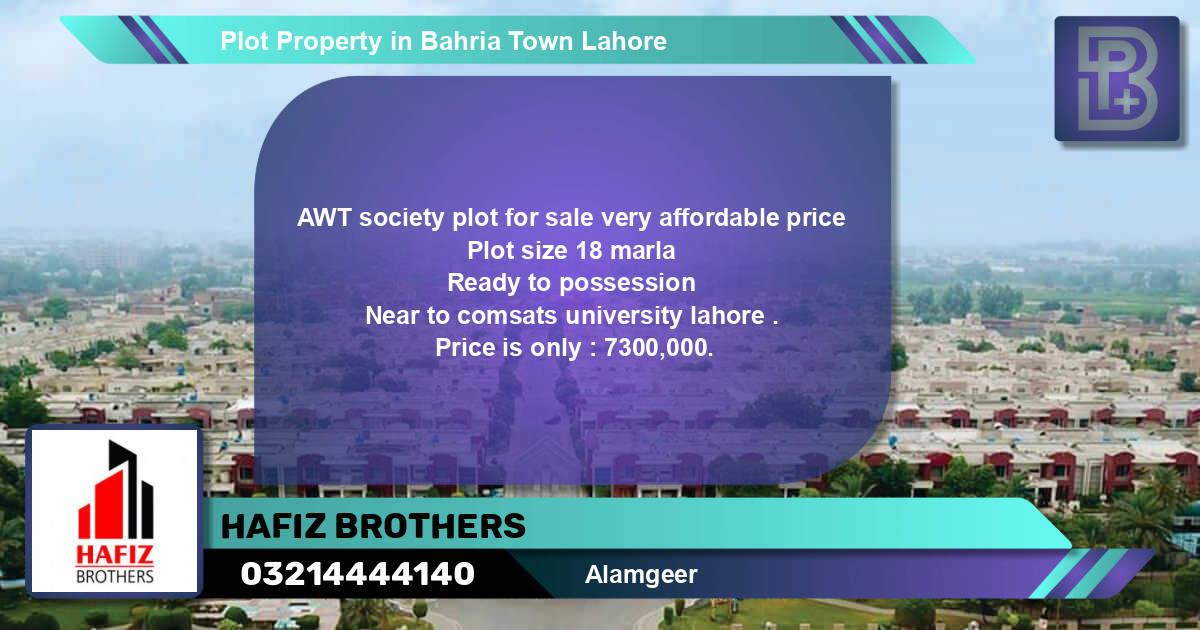 Residential Plot for Sale in Bahria Town, Lahore - (BP-48156)
