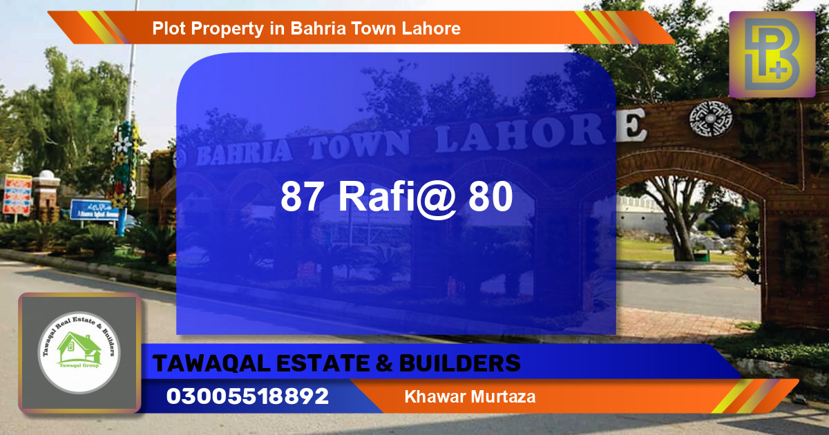 Residential Plot for Sale in Bahria Town, Lahore - (BP-48157)