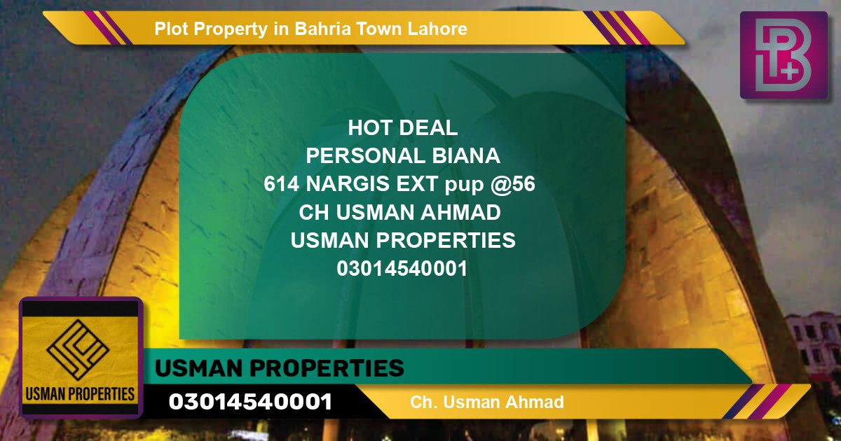 Residential Plot for Sale in Bahria Town, Lahore - (BP-48185)