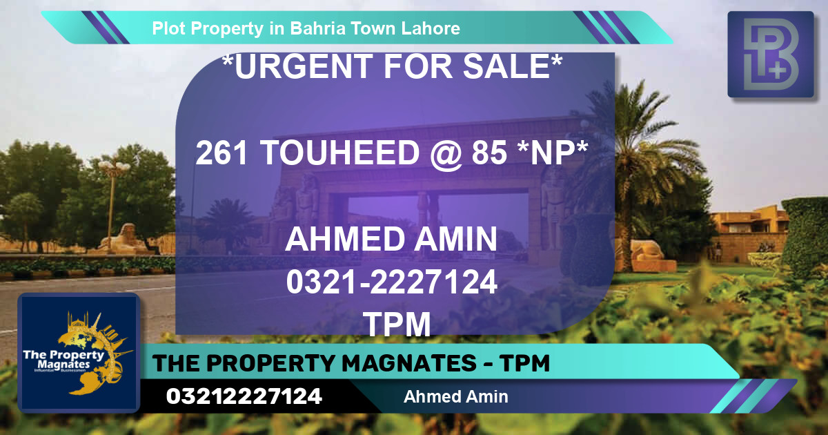 Residential Plot for Sale in Bahria Town, Lahore - (BP-48189)