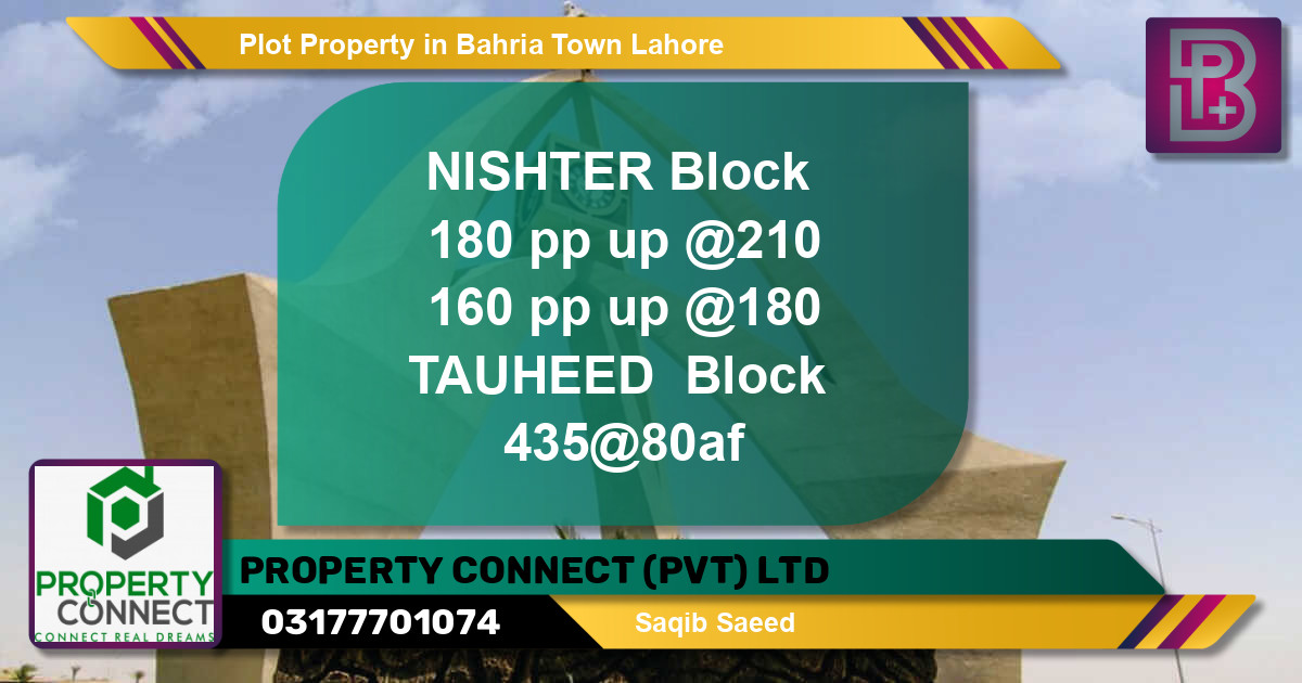 Residential Plot for Sale in Bahria Town, Lahore - (BP-48203)