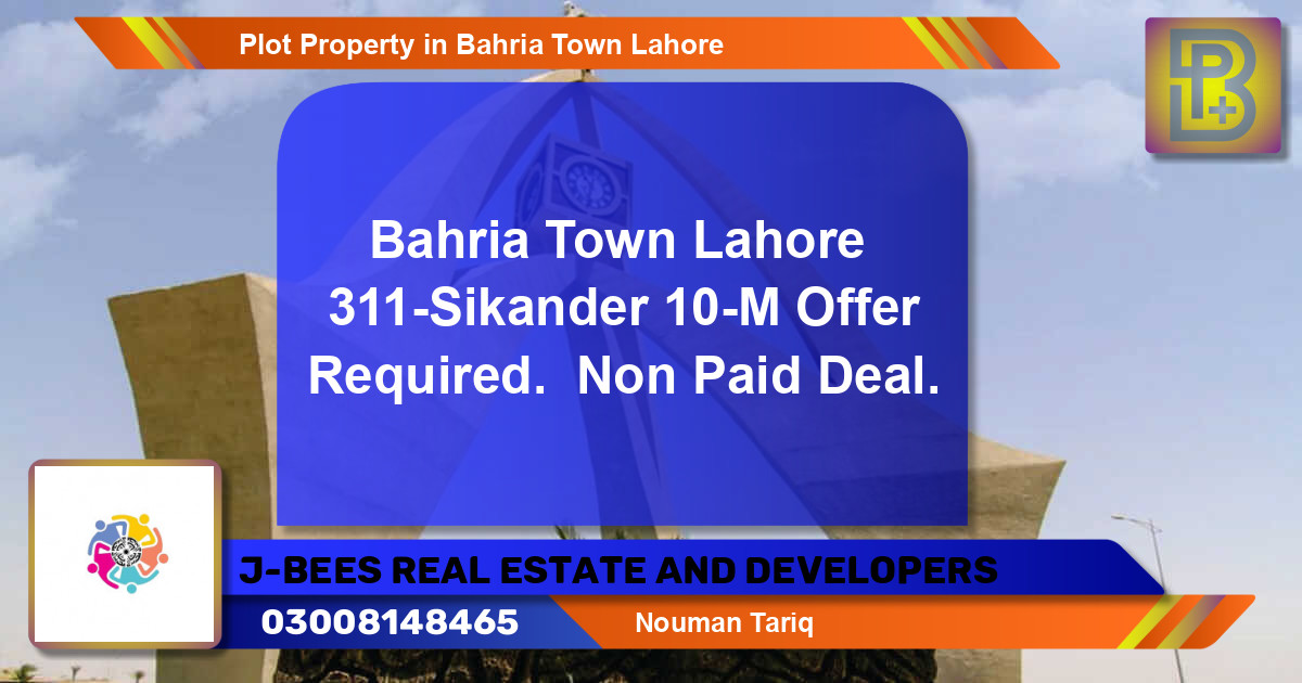 Residential Plot for Sale in Bahria Town, Lahore - (BP-48207)