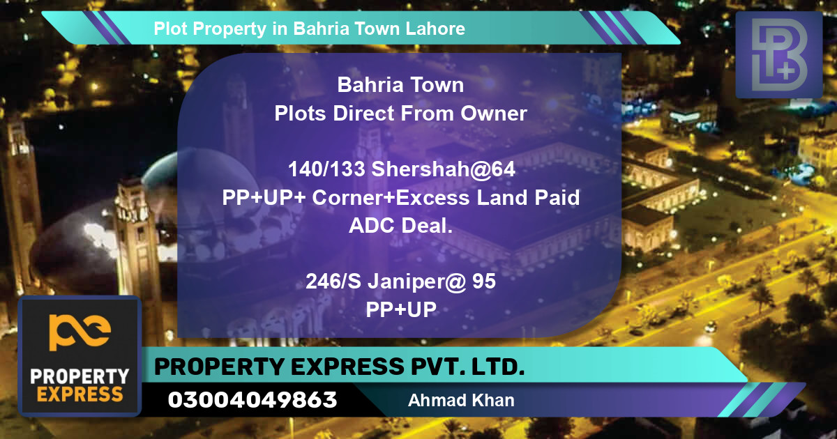 Residential Plot for Sale in Bahria Town, Lahore - (BP-48213)