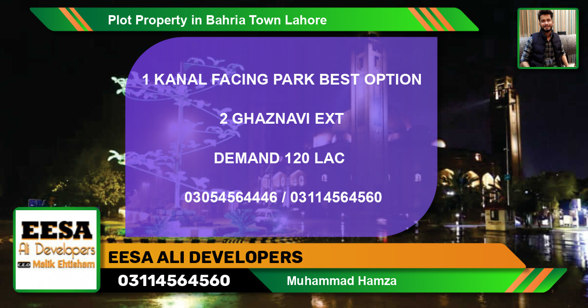 Residential Plot for Sale in Bahria Town, Lahore - (BP-48282)