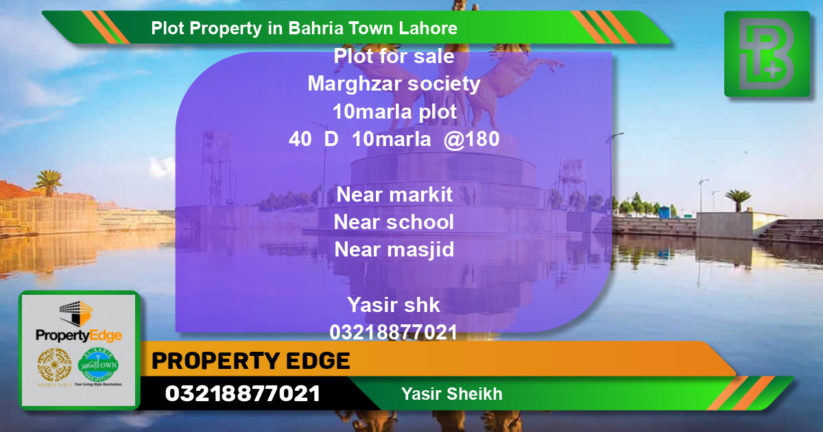 Residential Plot for Sale in Bahria Town, Lahore - (BP-48328)