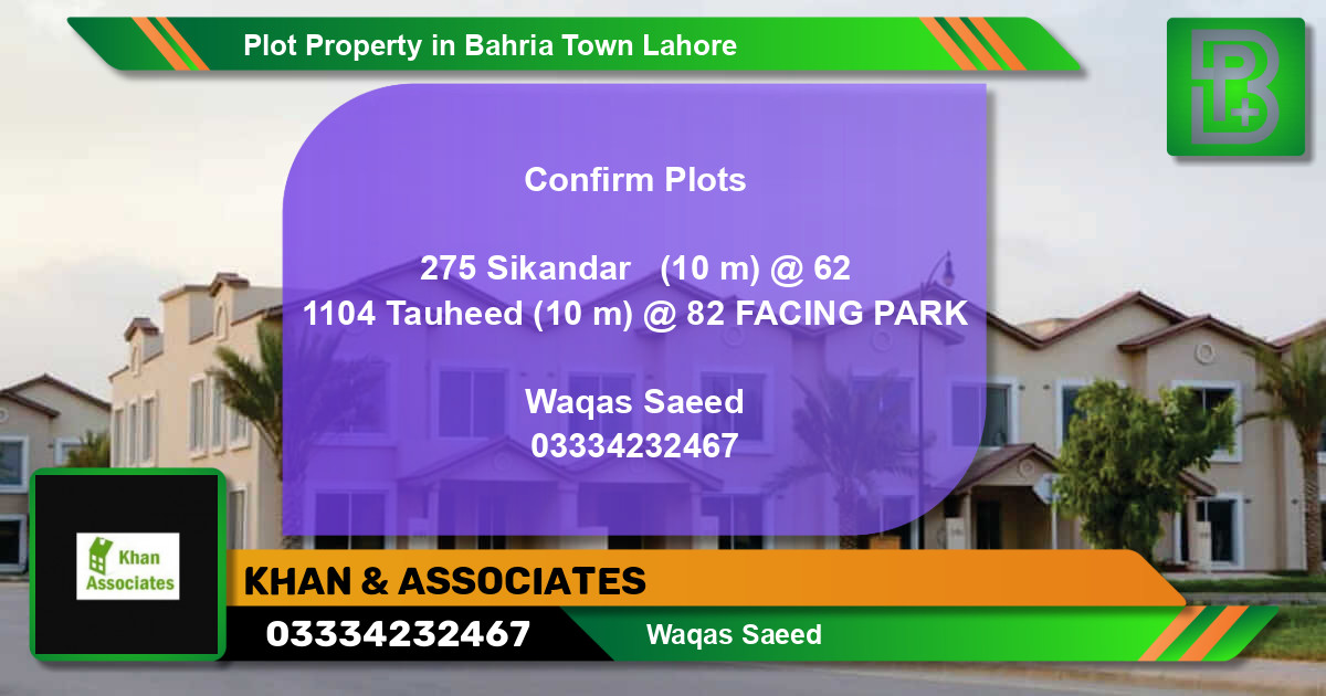 Residential Plot for Sale in Bahria Town, Lahore - (BP-48342)