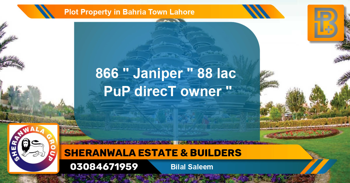 Residential Plot for Sale in Bahria Town, Lahore - (BP-48357)