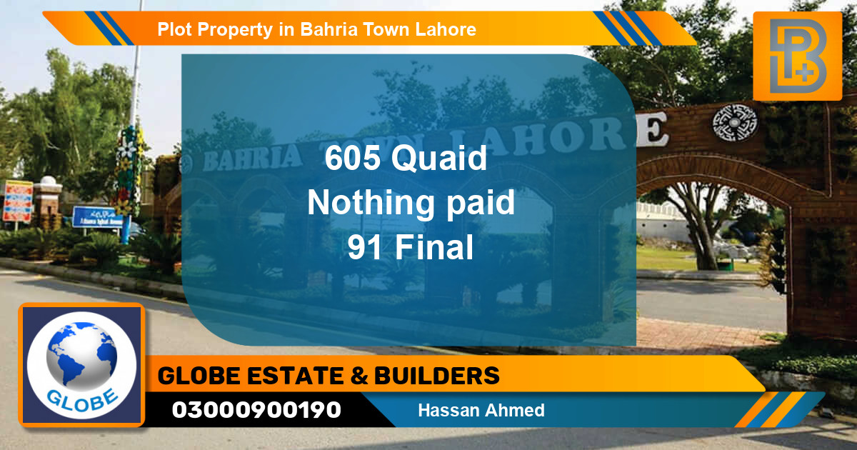 Residential Plot for Sale in Bahria Town, Lahore - (BP-48362)