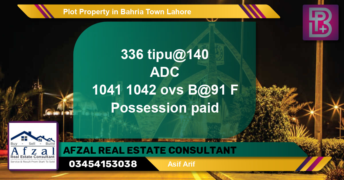 Residential Plot for Sale in Bahria Town, Lahore - (BP-48363)