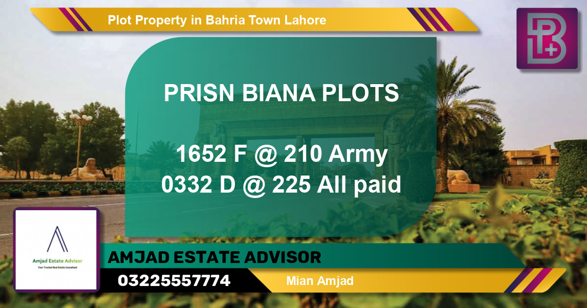 Residential Plot for Sale in Bahria Town, Lahore - (BP-48366)