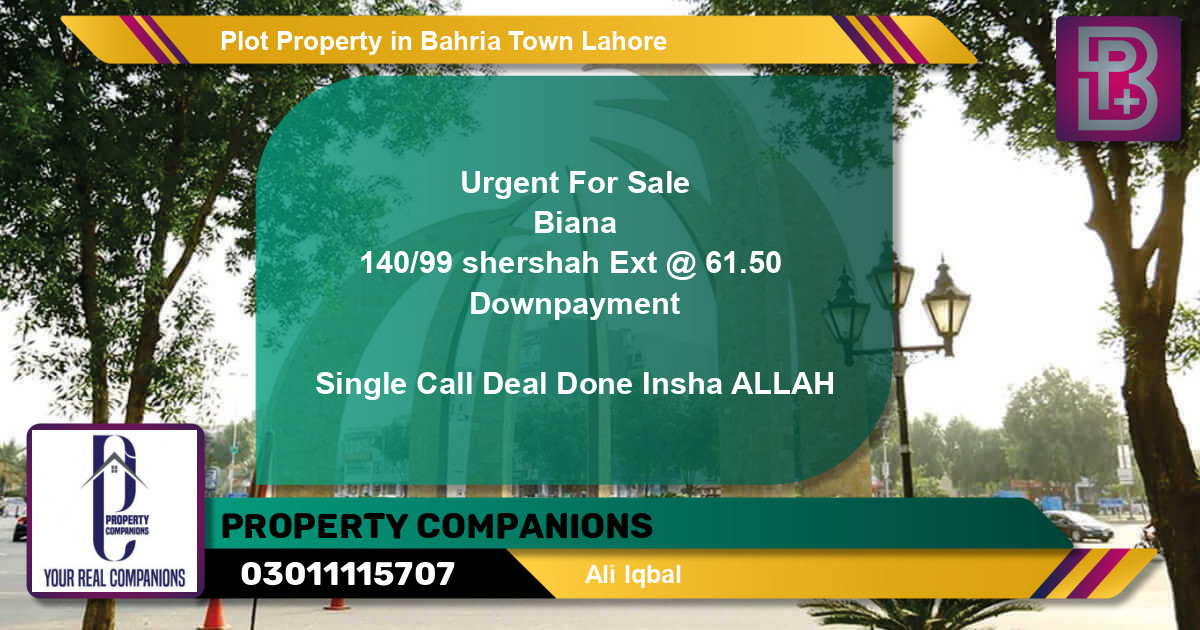 Residential Plot for Sale in Bahria Town, Lahore - (BP-48381)