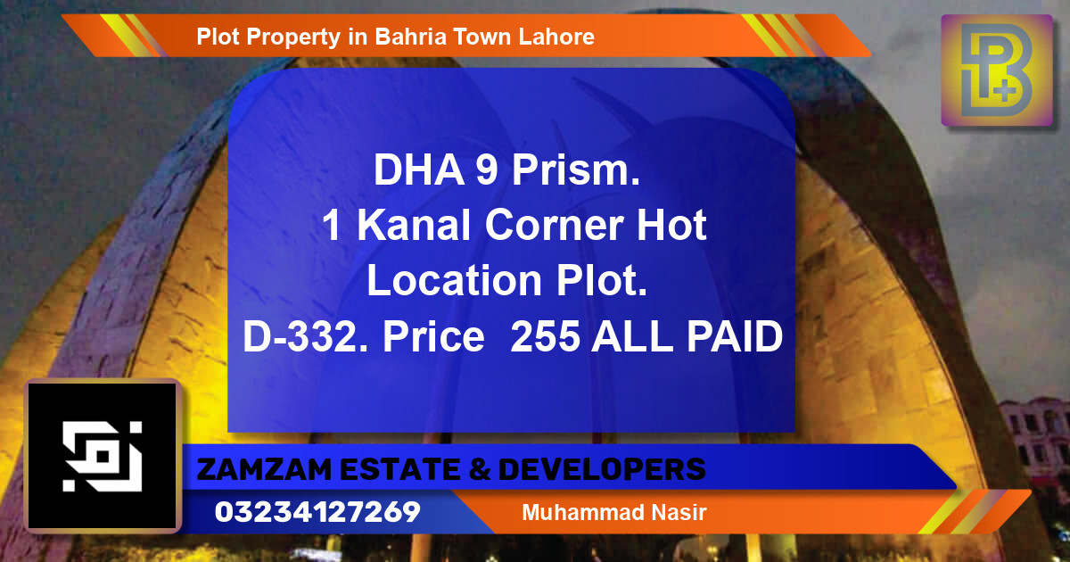 Residential Plot for Sale in Bahria Town, Lahore - (BP-48391)