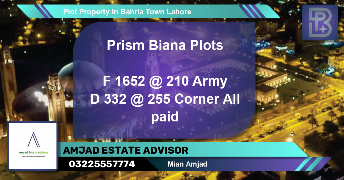 Residential Plot for Sale in Bahria Town, Lahore - (BP-48392)