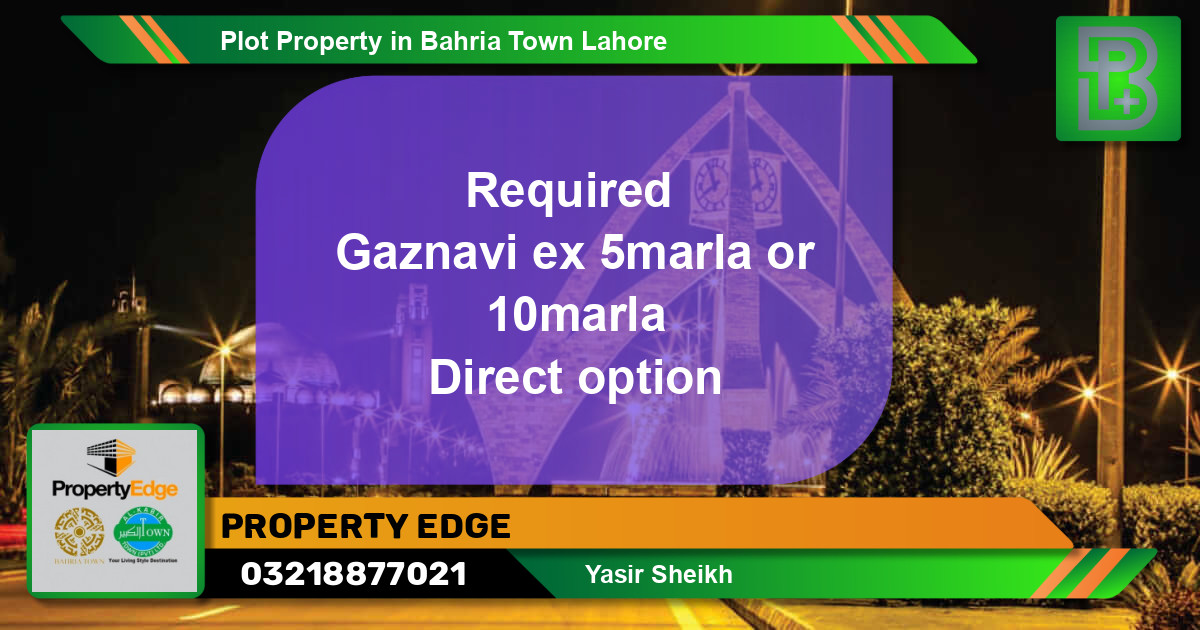 Residential Plot for Sale in Bahria Town, Lahore - (BP-48413)