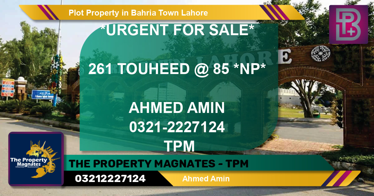 Residential Plot for Sale in Bahria Town, Lahore - (BP-48519)