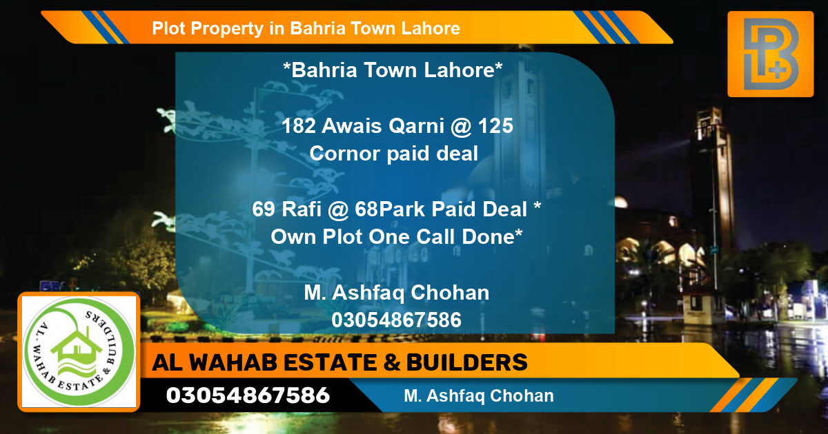 Residential Plot for Sale in Bahria Town, Lahore - (BP-48522)
