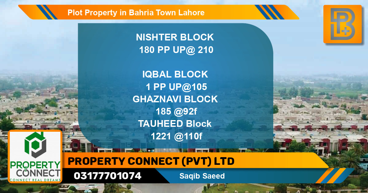 Residential Plot for Sale in Bahria Town, Lahore - (BP-48549)