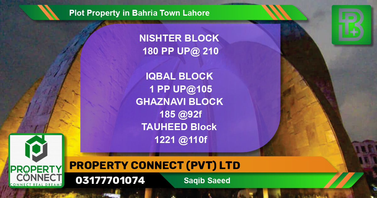 Residential Plot for Sale in Bahria Town, Lahore - (BP-48551)