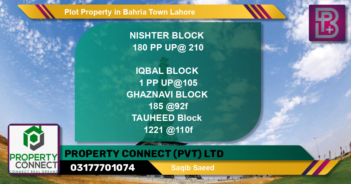 Residential Plot for Sale in Bahria Town, Lahore - (BP-48552)