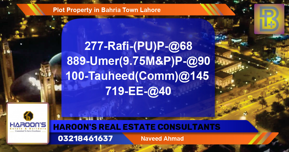 Residential Plot for Sale in Bahria Town, Lahore - (BP-48556)