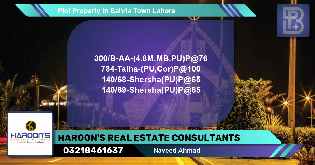 Residential Plot for Sale in Bahria Town, Lahore - (BP-48558)