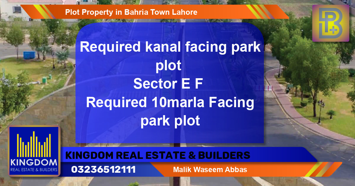 Residential Plot for Sale in Bahria Town, Lahore - (BP-48578)
