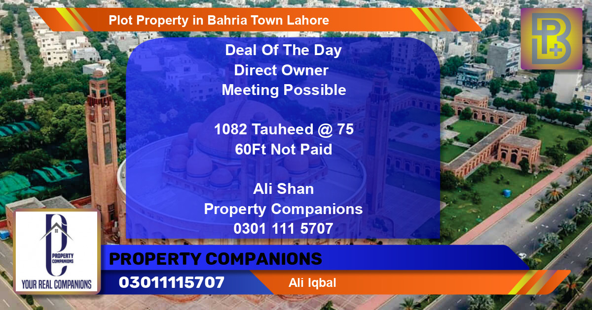Residential Plot for Sale in Bahria Town, Lahore - (BP-48608)