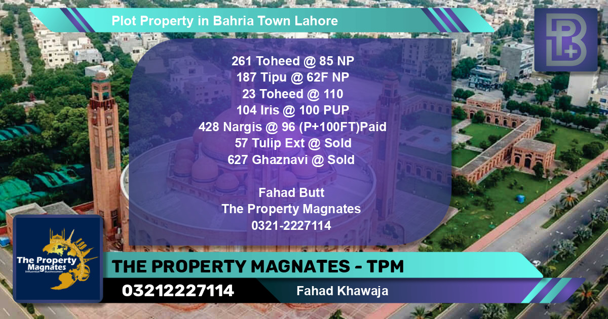 Residential Plot for Sale in Bahria Town, Lahore - (BP-48617)