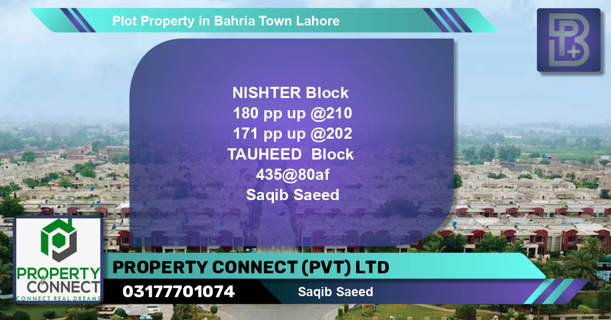 Residential Plot for Sale in Bahria Town, Lahore - (BP-48632)