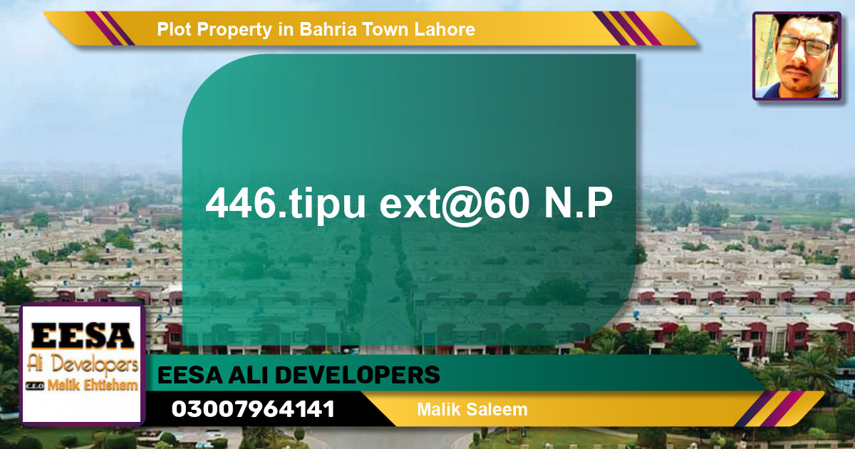 Residential Plot for Sale in Bahria Town, Lahore - (BP-48648)