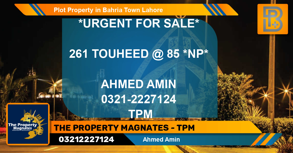 Residential Plot for Sale in Bahria Town, Lahore - (BP-48690)