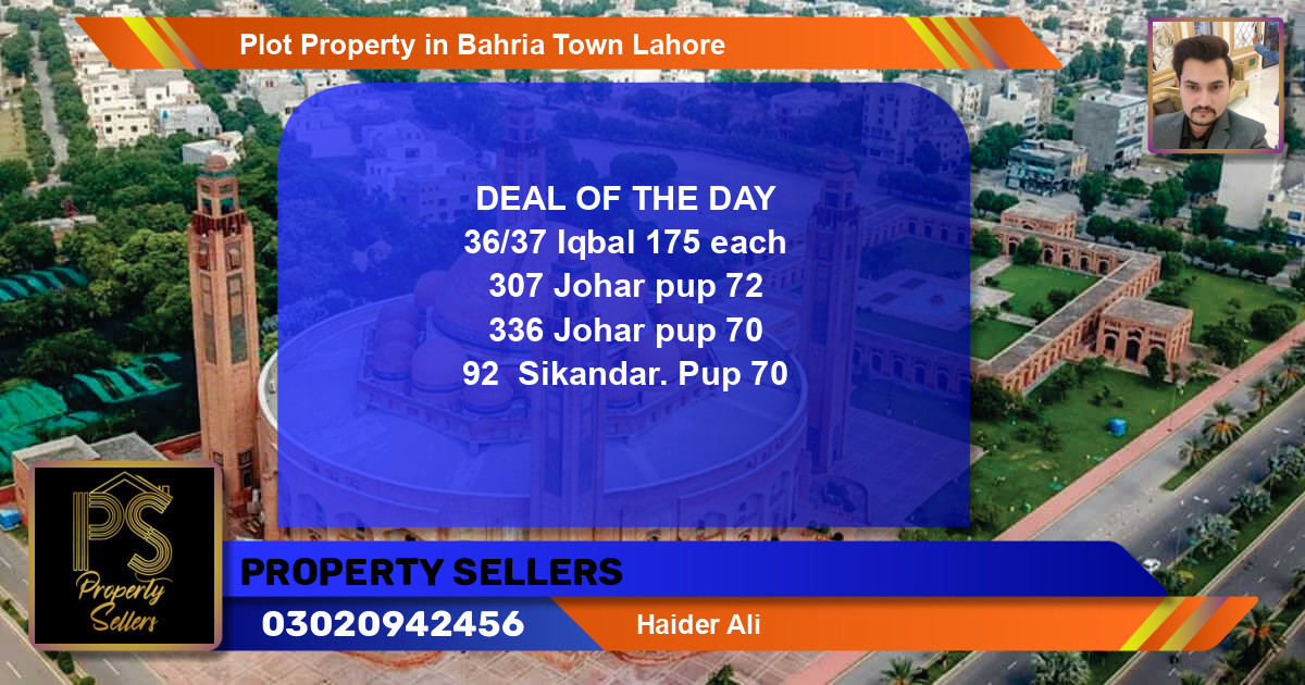 Residential Plot for Sale in Bahria Town, Lahore - (BP-48723)