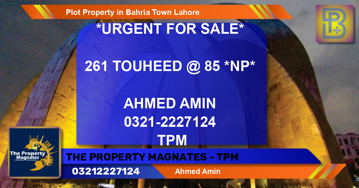 Residential Plot for Sale in Bahria Town, Lahore - (BP-48735)