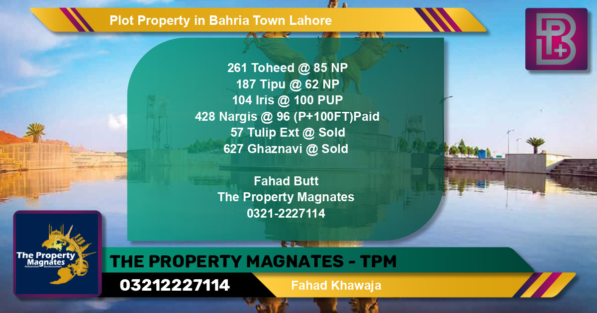 Residential Plot for Sale in Bahria Town, Lahore - (BP-48745)