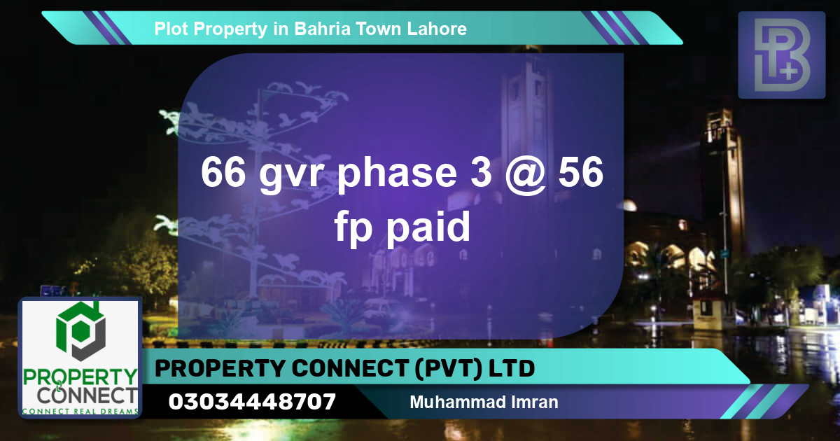 Residential Plot for Sale in Bahria Town, Lahore - (BP-48754)