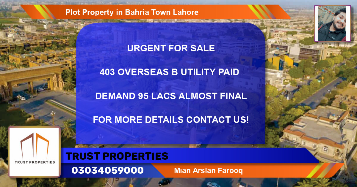 Residential Plot for Sale in Bahria Town, Lahore - (BP-48772)